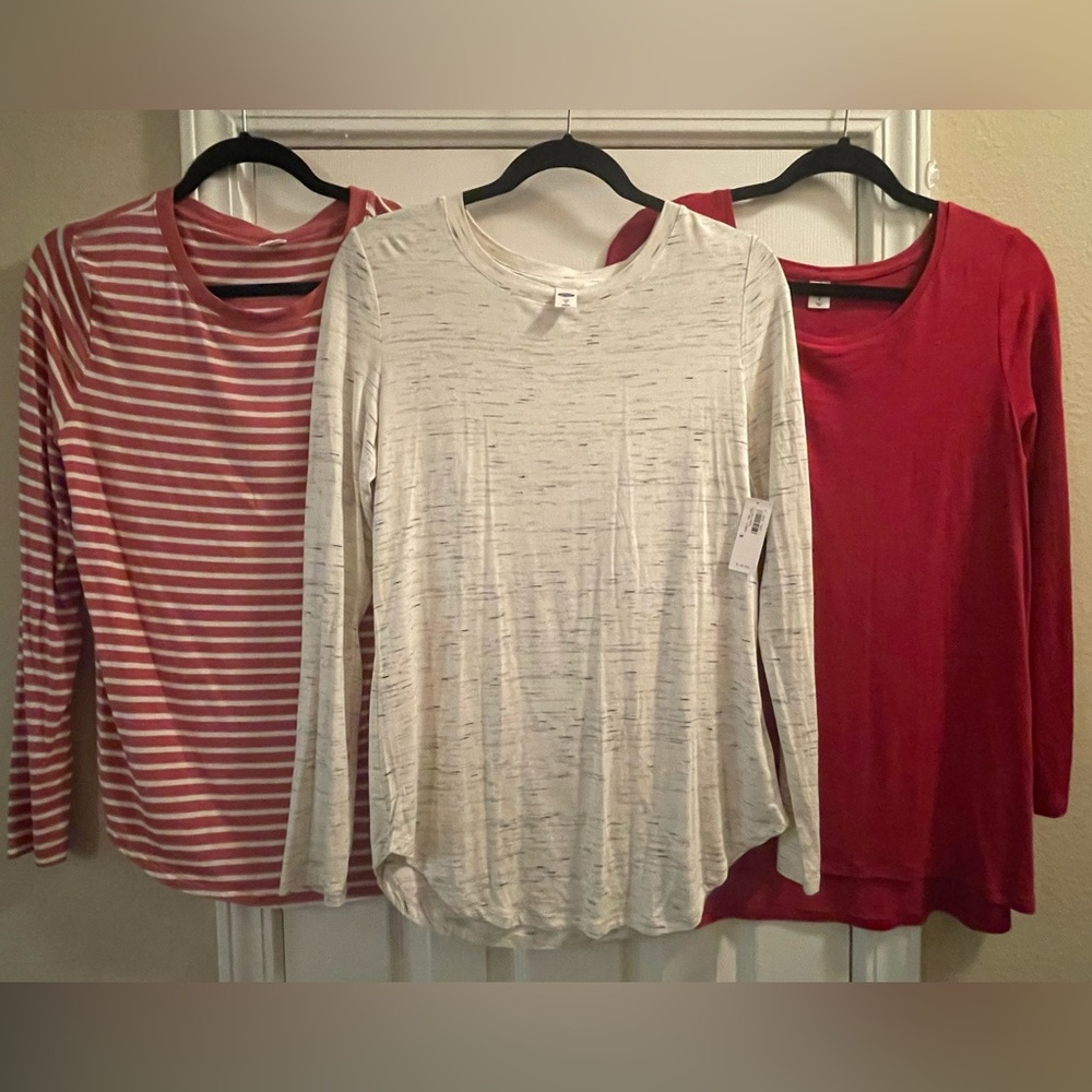 Old Navy Luxe L/S tees, all NWT